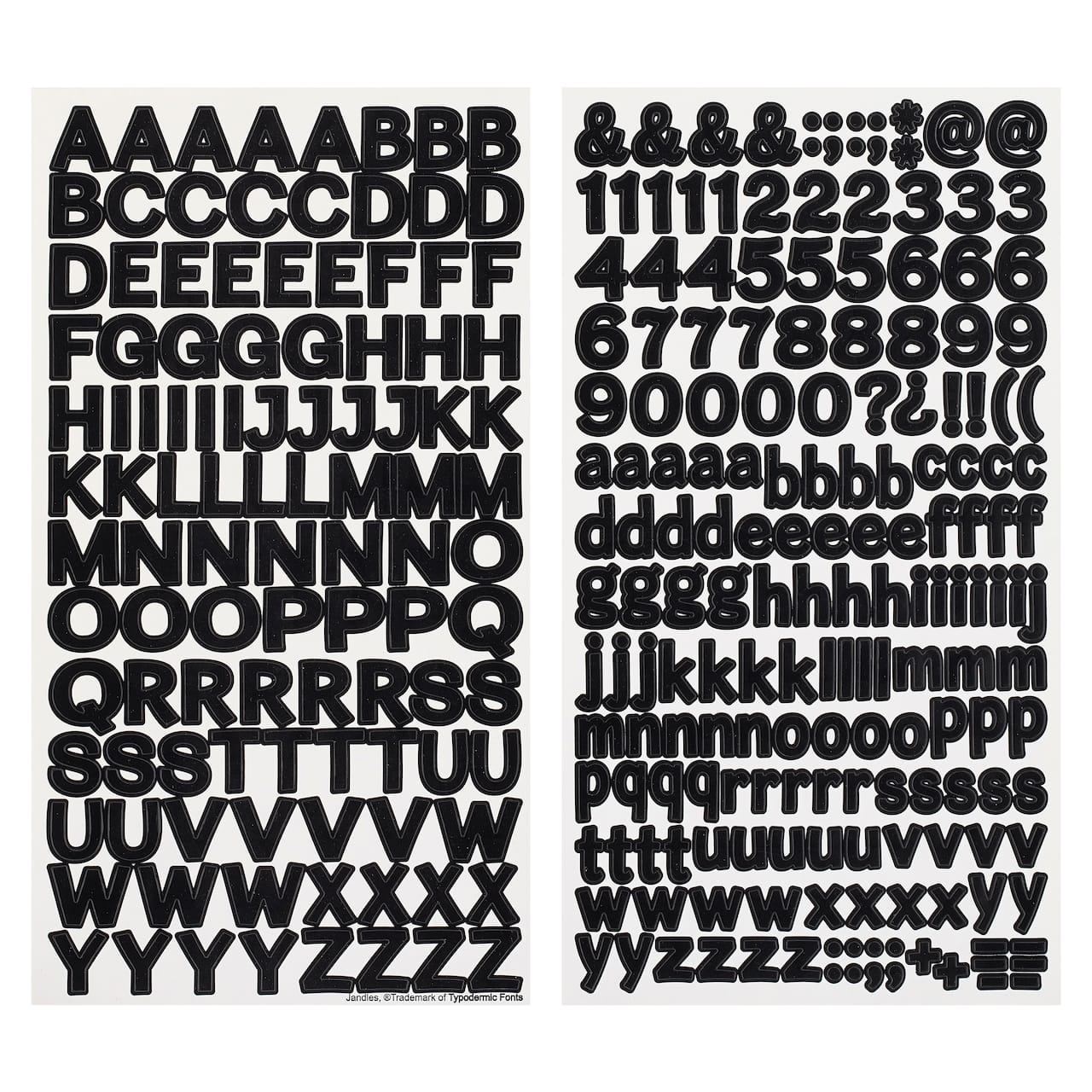 12 Packs: 2 ct. (24 total) Small Block Alphabet Stickers by Recollections™